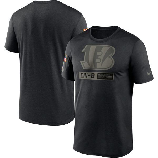Men's Cincinnati Bengals Black NFL 2020 Salute To Service Performance T-Shirt